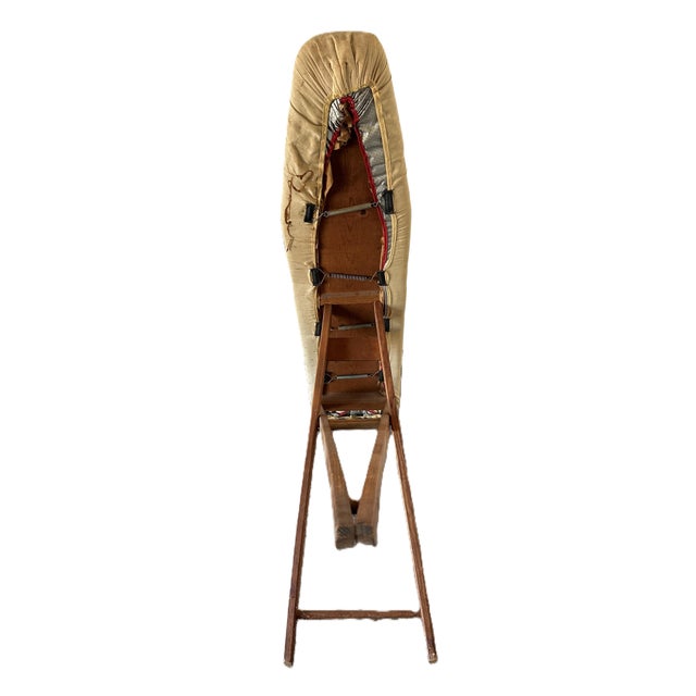 Early 18th Century Rare Antique Early 1900s All Wood Ironing Board W/ Orange Tree Cover For Sale - Image 5 of 5
