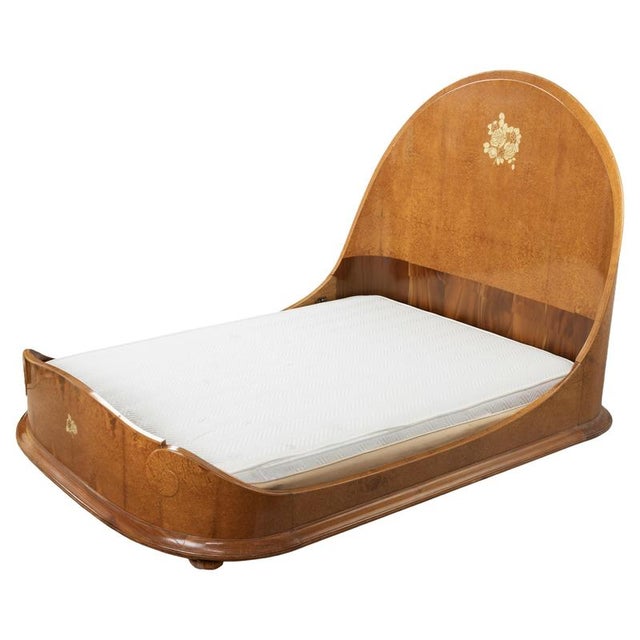 Art Deco Bed in Mahogany and Amboyn from Jules Leleu, 1923 For Sale - Image 18 of 18