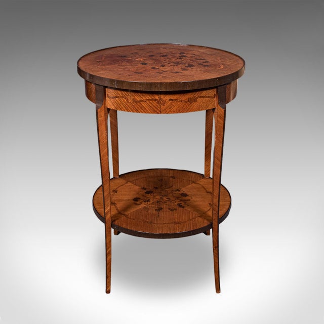 Antique Two Tier Occasional Table, French, Kingwood, Lamp, Jardiniere, Edwardian For Sale - Image 4 of 10