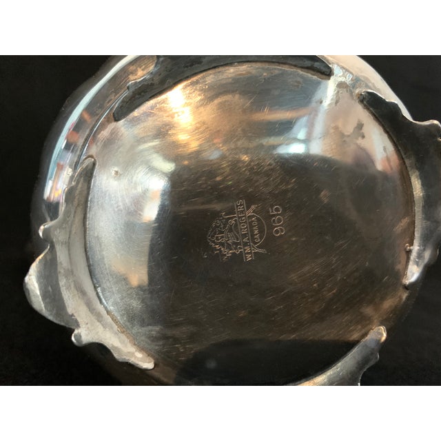 Wm. A. Rogers 965 Silver Plated Coffee Pot & Hot Water Jug Pair Wicker Handle For Sale - Image 13 of 15