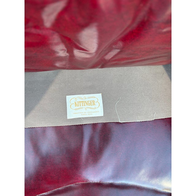 Georgian Style Leather Wingback Chair by Kittinger For Sale - Image 4 of 6