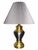 Hollywood Regency Vintage Black and Gold-Tone Urn Table Lamp With Pleated Shade For Sale - Image 3 of 9