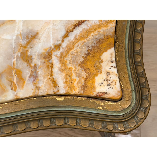 Late 19th Century Louis XVI Style Table With Onyx Top For Sale - Image 10 of 14