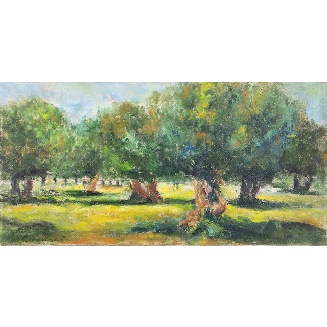 1990s Pino Romanò, Olive Trees in Squinzano- Oil Painting, 1990s For Sale - Image 5 of 5