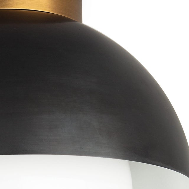Not Yet Made - Made To Order Regina Andrew Montreux Steel Flush Mount, Oil Rubbed Bronze & Natural Brass For Sale - Image 5 of 7