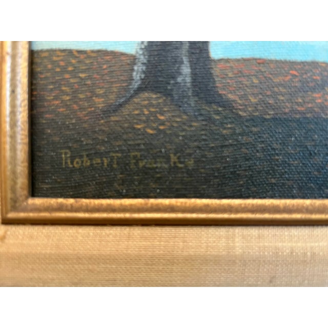 Textile Vintage "New England Days" Framed Oil on Canvas Painting by Robert Franke For Sale - Image 7 of 12