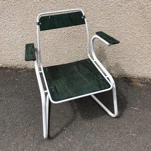 Metal Garden Armchairs, 1960s, Set of 4 For Sale - Image 7 of 8