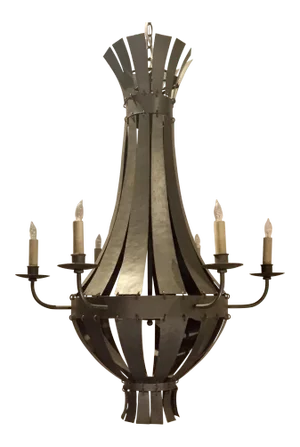 Currey & Co. Industrial Leopold II Metal Chandelier