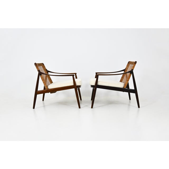 Wilkhahn Model 400 Lounge Chairs attributed to Hartmut Lohmeyer for Wilkhahn, 1950s, Set of 2 For Sale - Image 4 of 13