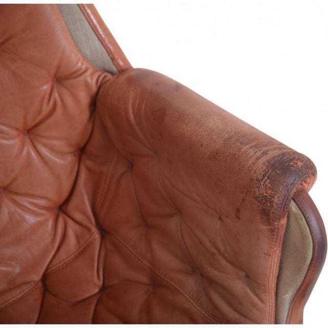 Jetson Chair in Patinated Anilin Leather by Bruno Mathson, 1990s For Sale - Image 6 of 18