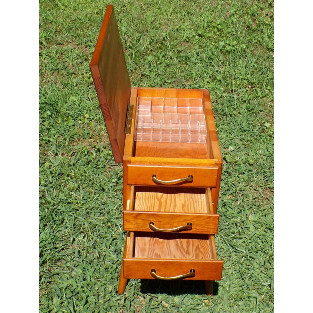 Mid 20th Century Vintage Mid Century Sewing Stand End Table Nightstand For Sale - Image 5 of 14