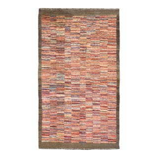 Multi & Red Modern Wool Rug For Sale