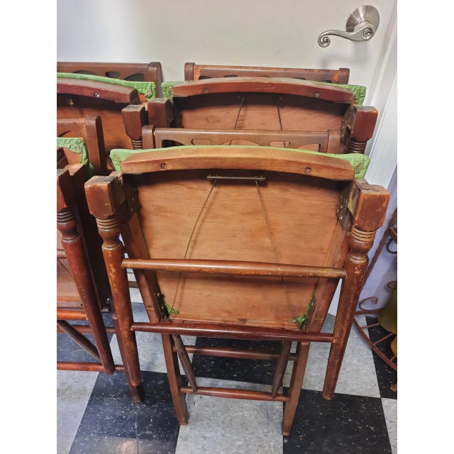 Brown Mid-Century Folding Chairs - Set of 4 For Sale - Image 8 of 13