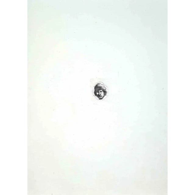 Self-Portrait, stuurs kijkend is an engraving on ivory-colored paper realized by Charles Amand Durand (1831-1905) after an...