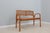 Wood Mid-Century Vienna Straw Bench and Armchair, 1940s, Set of 3 For Sale - Image 7 of 14