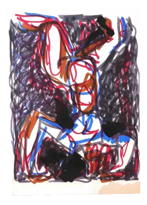 Acrobat, Original Drawing, Mid 20th-Century
