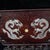 Vintage Chinese Zitan Wood Table Screen With Mother of Pearl "Two Dragons" Inlay For Sale In Los Angeles - Image 6 of 9