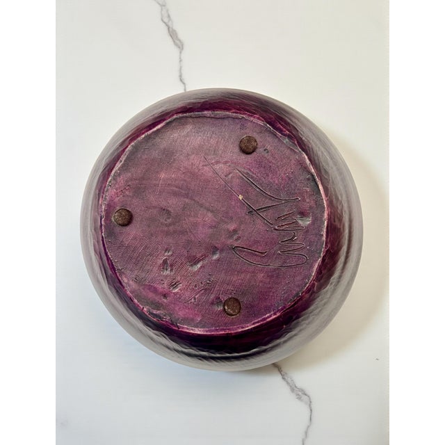 Abstract Signed Nc Studio Pottery-Lidded Jar-3 Figures-Black Agate Finial-Art-Stoneware For Sale - Image 3 of 11