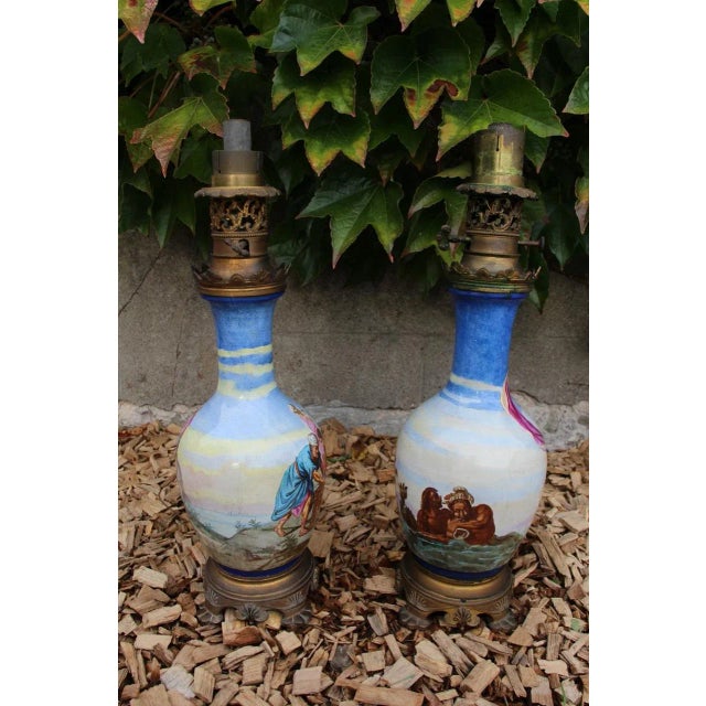 Ceramic Earthenware Oil Lamps, Set of 2 For Sale - Image 7 of 10