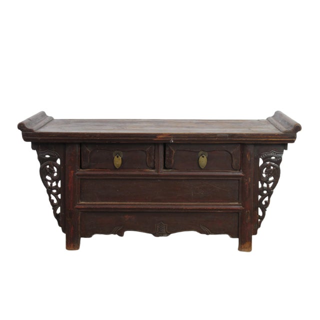 Hard Carved Antique Accent Table For Sale - Image 9 of 9