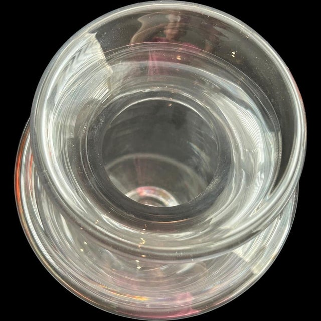 Modern 1980s Vintage Simon Pearce Large Glass Footed Vase For Sale - Image 3 of 9