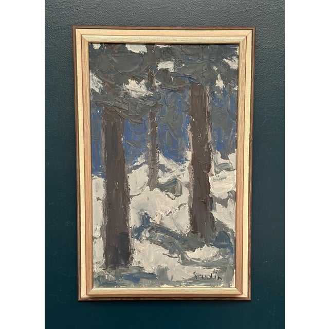 Svän Grandin, Three Trees, 1960s, Oil on Panel, Framed For Sale - Image 16 of 16