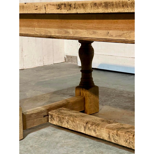 Bleached Oak Farmhouse Dining Table, 1925 For Sale - Image 15 of 18