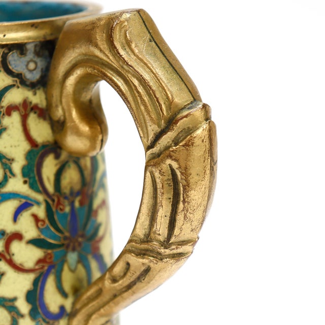 Antique Chinese Qianlong Period Cloisonné Enamel Mug or Tankard For Sale - Image 16 of 16
