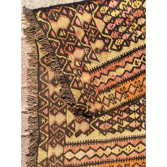 Authentic Rustic Handmade Kilim Runner - 50" X 133" For Sale - Image 12 of 13