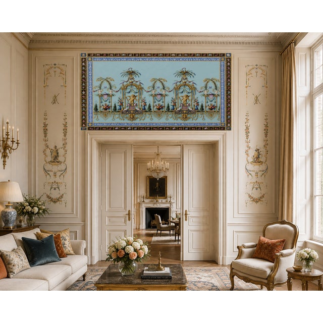 Not Yet Made - Made To Order Atelier Aria Lumae Palais De Versailles Arabesque Neoclassical Overdoor Grand Architectural Board Print For Sale - Image 5 of 14