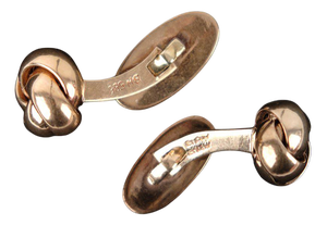 14 Karat Gold Knot Cufflinks by Bernhard Hertz, Set of 2