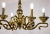 Metal Spanish Mid-Century Brass Six Arm Chandelier For Sale - Image 7 of 12