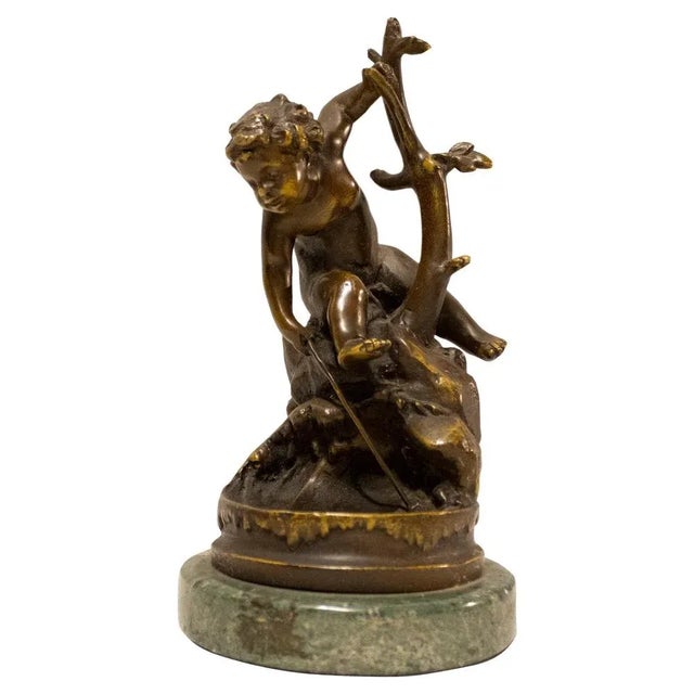 1950s French Hand Carved Bronze Sculpture, 1950 For Sale - Image 5 of 5