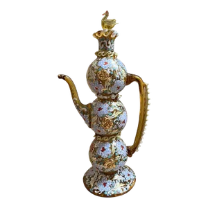 Late 19th Century Amber Glass Coffee Pot by Moser