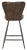 26"H Mid Modern Leather Tufted Swivel Counter Stool, Brown & Black - a Pair For Sale In Philadelphia - Image 6 of 11