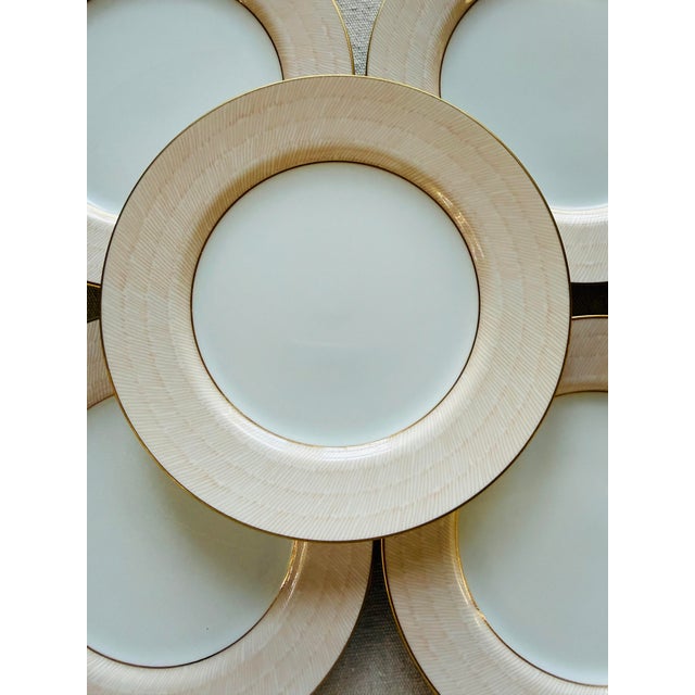 Abstract 1990s Fitz and Floyd Adobe Peach 7” Plates - Set of 8 For Sale - Image 3 of 8