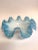Antique Blue Fenton Ruffled Glass Plate Large Perfect For Sale - Image 4 of 4