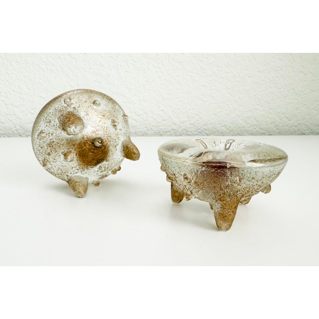 1920's French Andre Thuret Style Glass Candle Holders - A Pair For Sale In Sacramento - Image 6 of 9