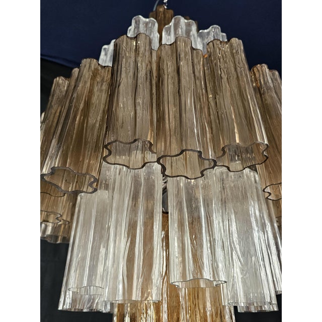 Brown Vintage Pear-Shaped Murano Glass Chandelier in the style of Barovier, Italy, 2004 For Sale - Image 8 of 14