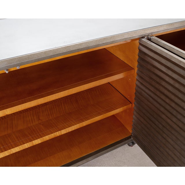 Julian Chichester Variegated Nickel "Storm" Cabinet Credenza 7Ft For Sale - Image 13 of 18