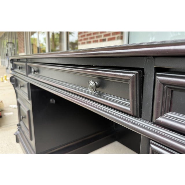 Hooker Furniture Telluride 76” Executive Desk With Wood Panels For Sale - Image 14 of 15