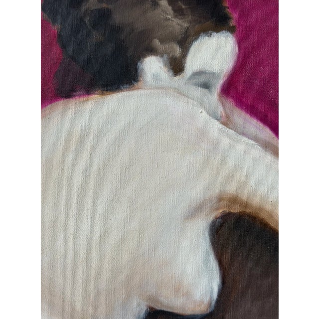 Vintage Vibrant Nude in Repose Painting, Circa 1970s-80s For Sale - Image 10 of 12