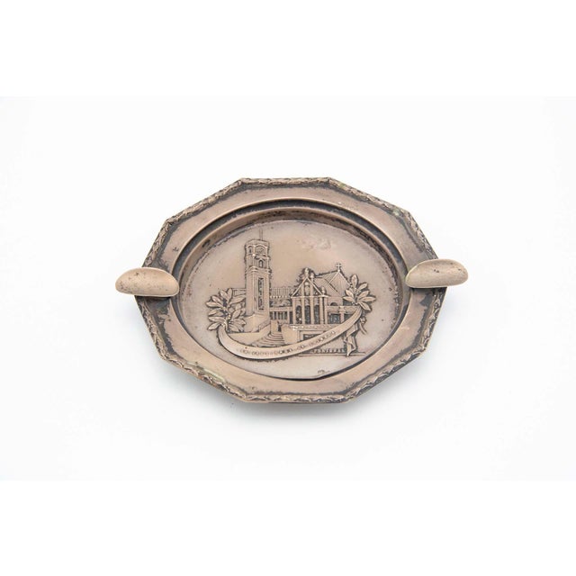 Decagonal Silver Ashtray with Reliefs For Sale - Image 3 of 3