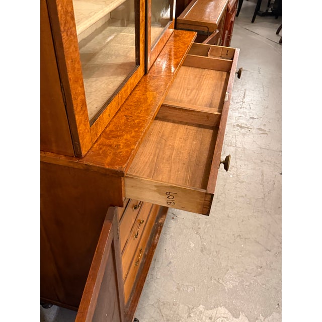 Antique Burl Wood Bookcase/Cabinet, Circa 1815 For Sale - Image 9 of 12