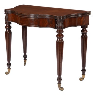 Federal Flip Top Mahogany Game Table Attributed to Samuel Field McIntire, 1810-15 For Sale