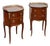 Antique Napoleon III Bedside Tables in Mahogany with Bronze Inlays, France, Late 19th Century, Set of 2 For Sale