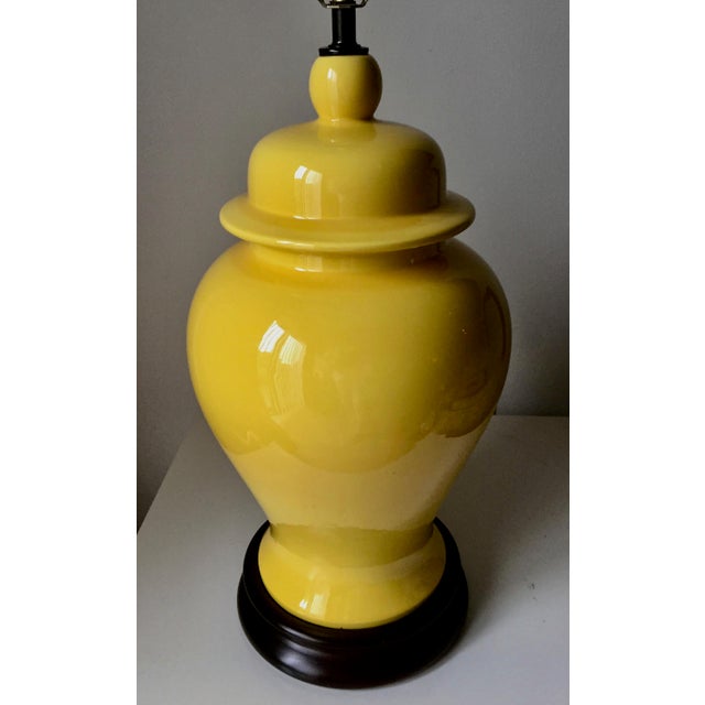 Royal Haeger Yellow Ginger Jar Lamp Chairish