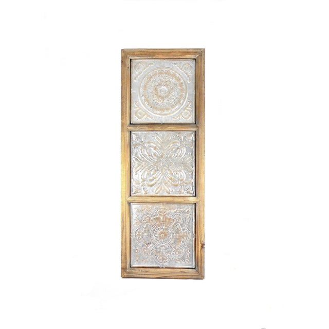 Vintage Punched Tin Ceiling Tile Wall Art Chairish