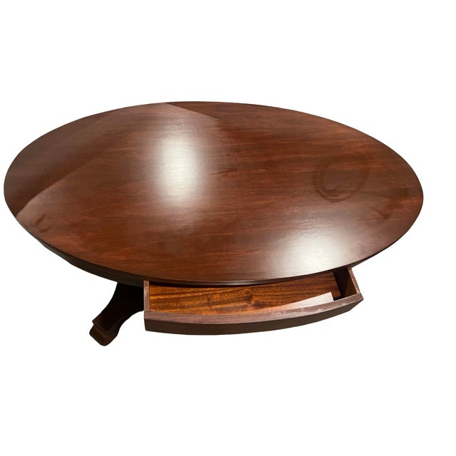 1900 - 1909 American Empire Style Ribbon Mahogany Center Table / Desk, Early 1900s For Sale - Image 5 of 7