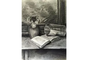 1949 Vintage Costello Still Life Drawing